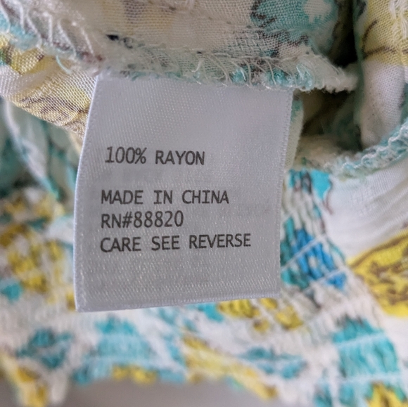 Rachel Rachel Roy Women's Blue and Yellow Crop Blouse with Bib Collar,size s - Picture 10 of 10